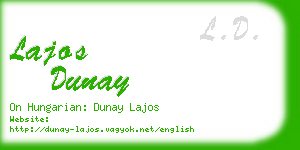 lajos dunay business card